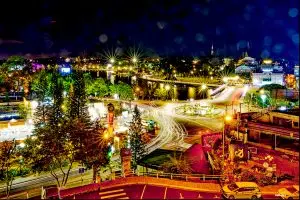 도시의 밤, 빛의 흐름